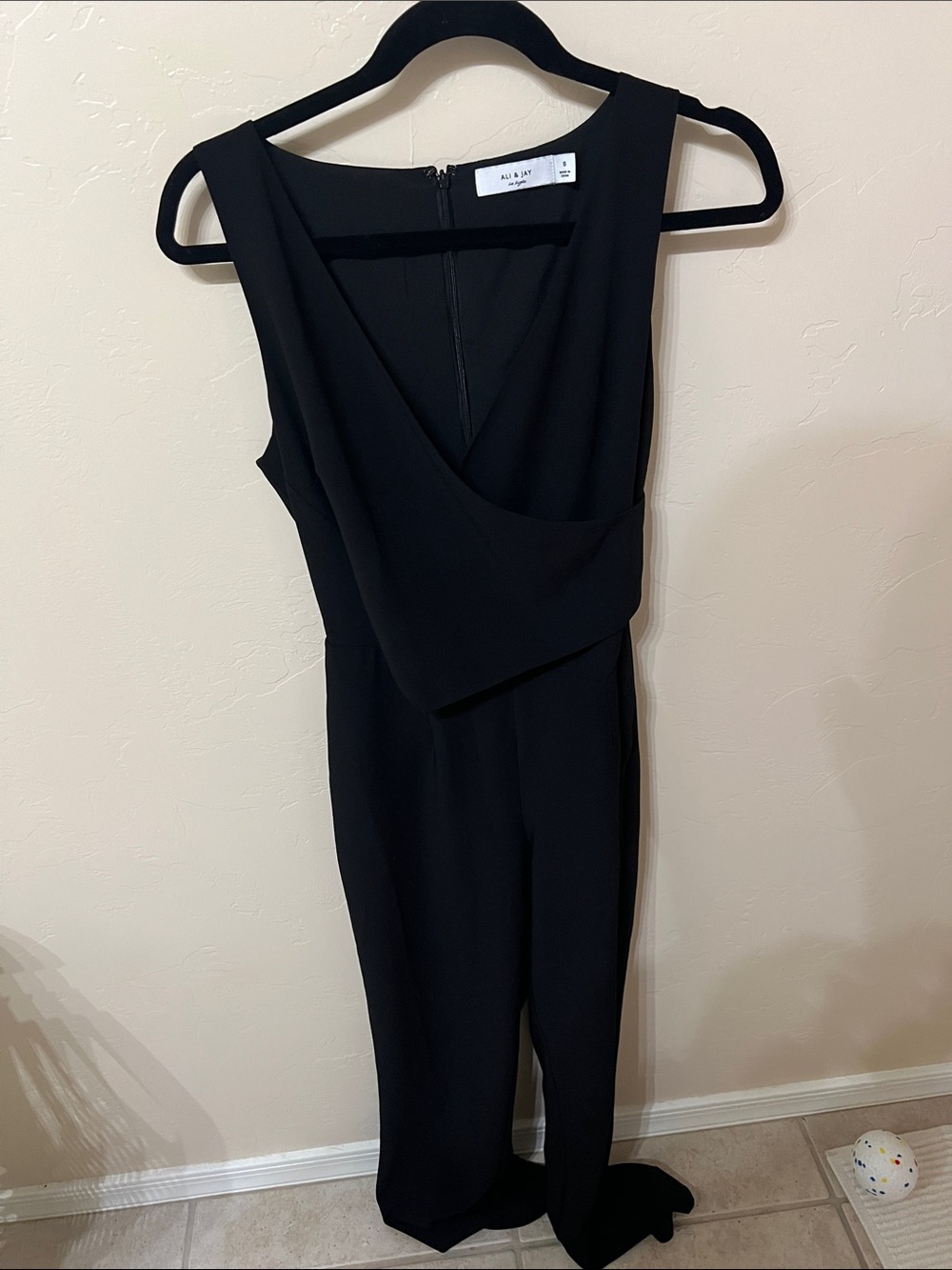A.L.C. Black Sleeveless V-Neck Jumpsuit